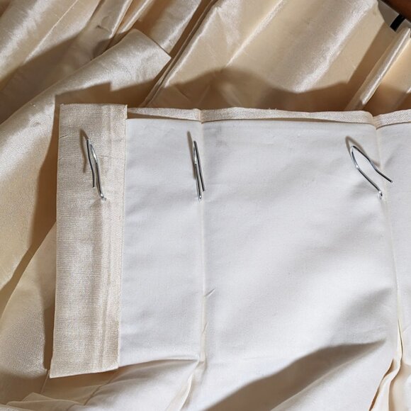 RESTORATION HARDWARE Double Pinch Pleat Thai Silk Curtain - Picture 6 of 9